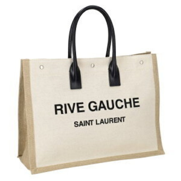 Saint Laurent tote bag RIVE GAUCHE beige PARIS - Picture 1 of 3